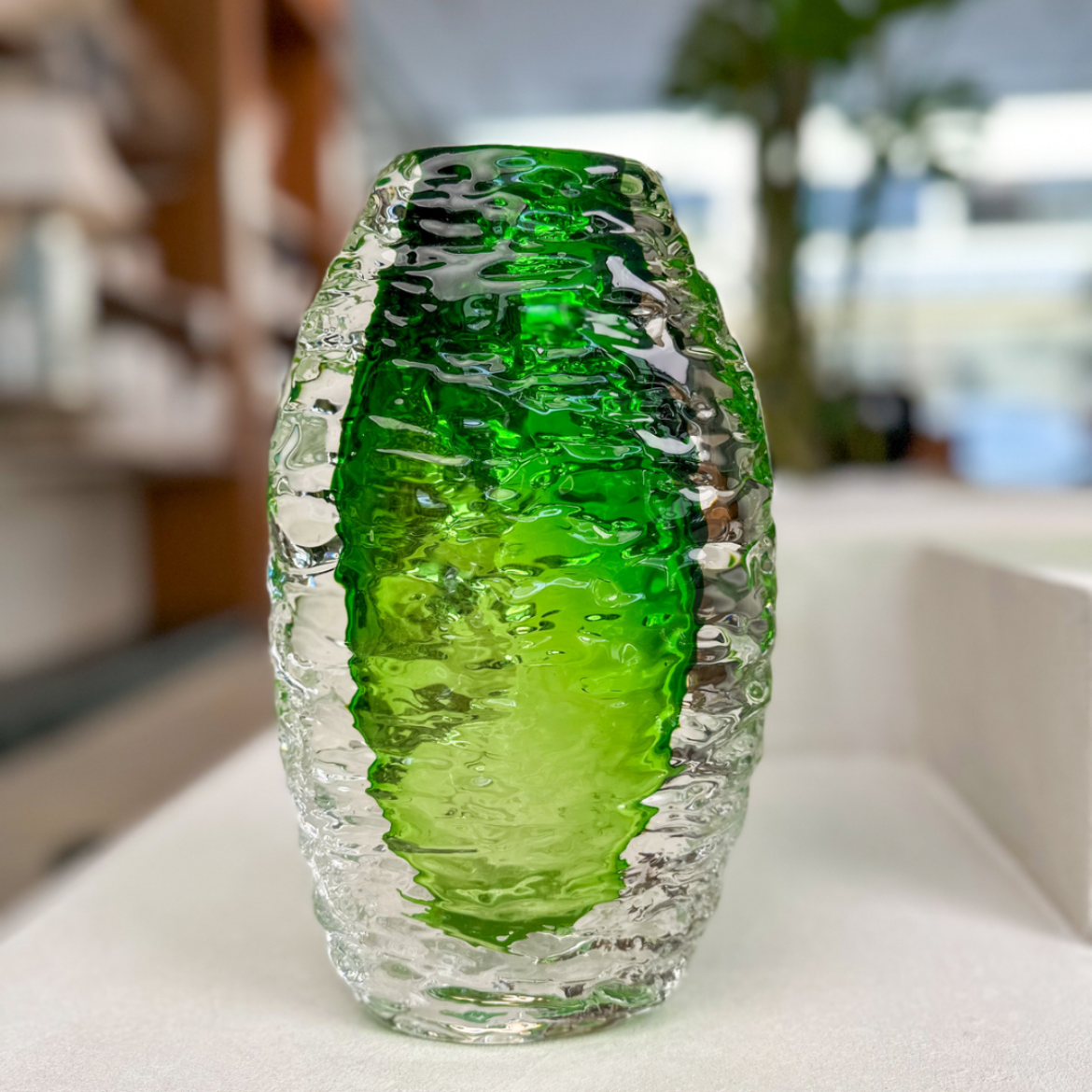 Picture of Emerald Crystal Green Vase L