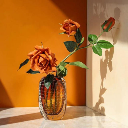Picture of Orange Crystal Vase