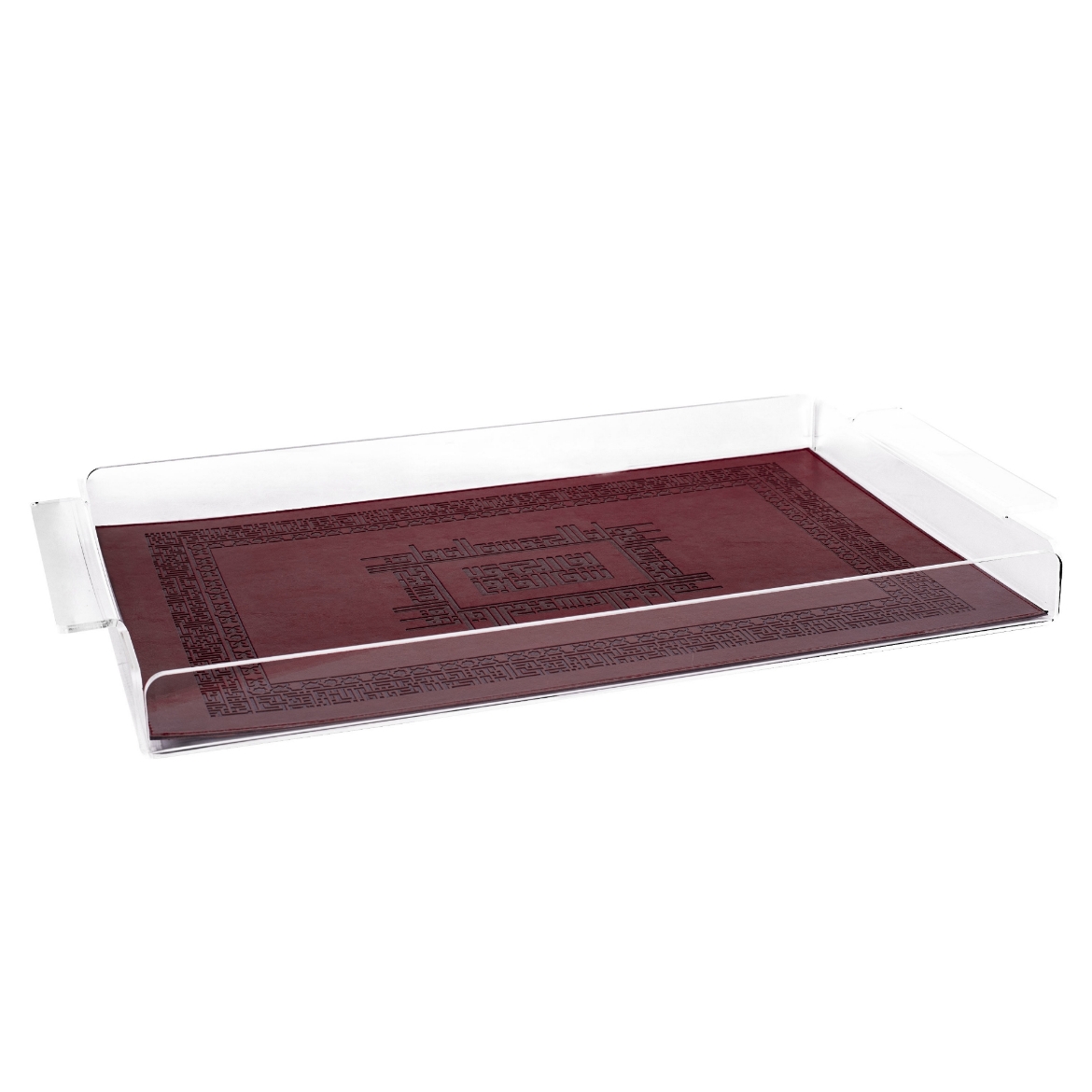 Picture of Shafa Leather/Acrylic Tray Maroon