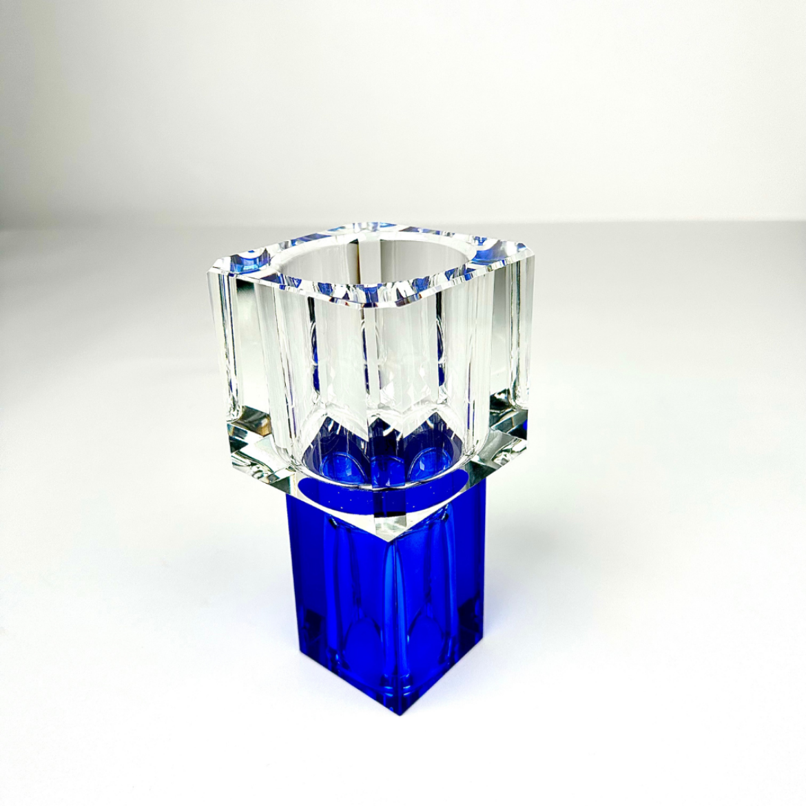 Picture of Block Candle Holder Blue L