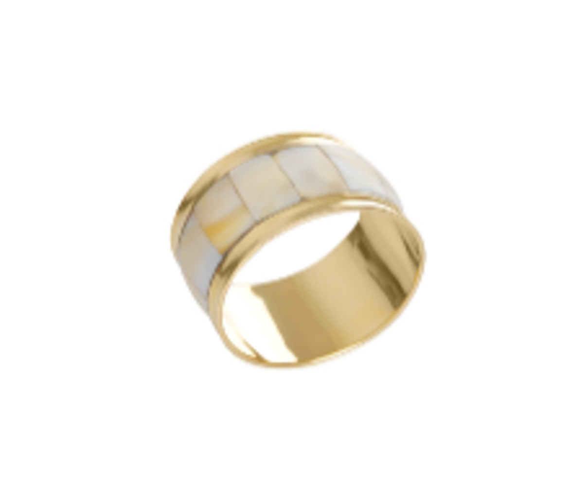 Picture of PEARL GOLD LID NAPKING RING                                 