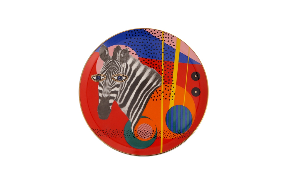 Picture of Wild Life Zebra Flat Plate 28cm                             