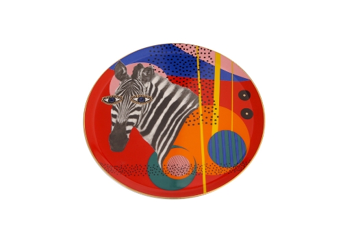 Picture of Wild Life Zebra Flat Plate 28cm                             