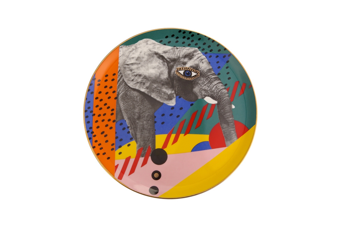 Picture of Wild Life Elephant Flat Plate 28cm                          