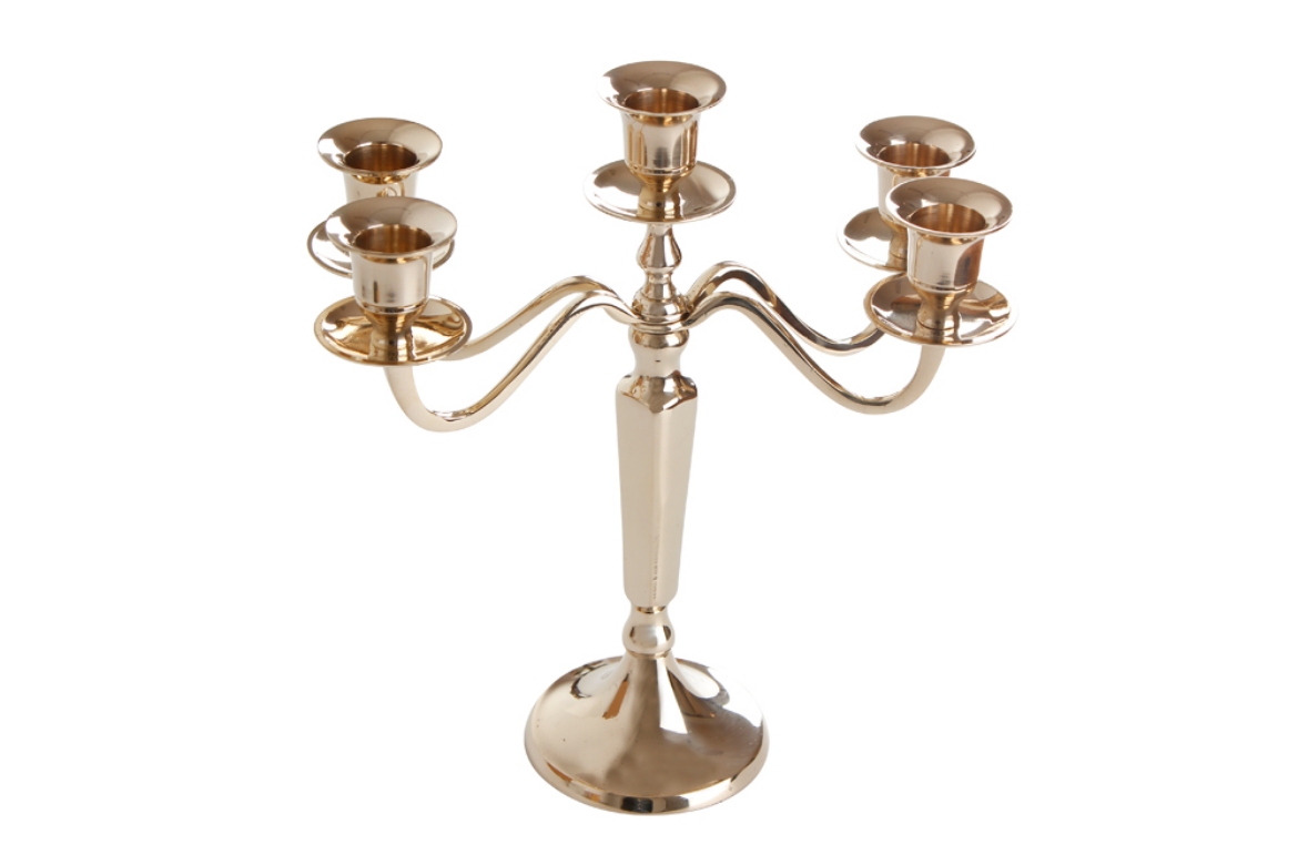 Picture of Cohen Gold 5 Arms Candleholder 25cm                         
