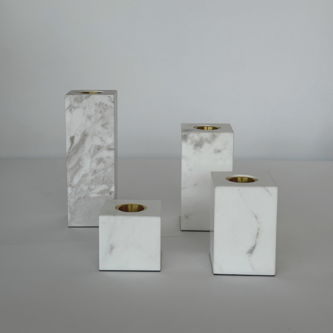 Picture of Marble 4 Pieces Candle Holders