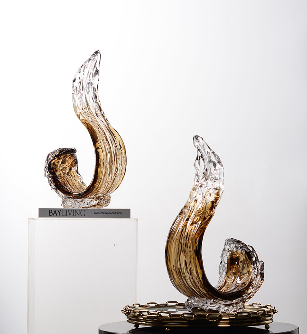 Picture of Waves Centerpiece Brown