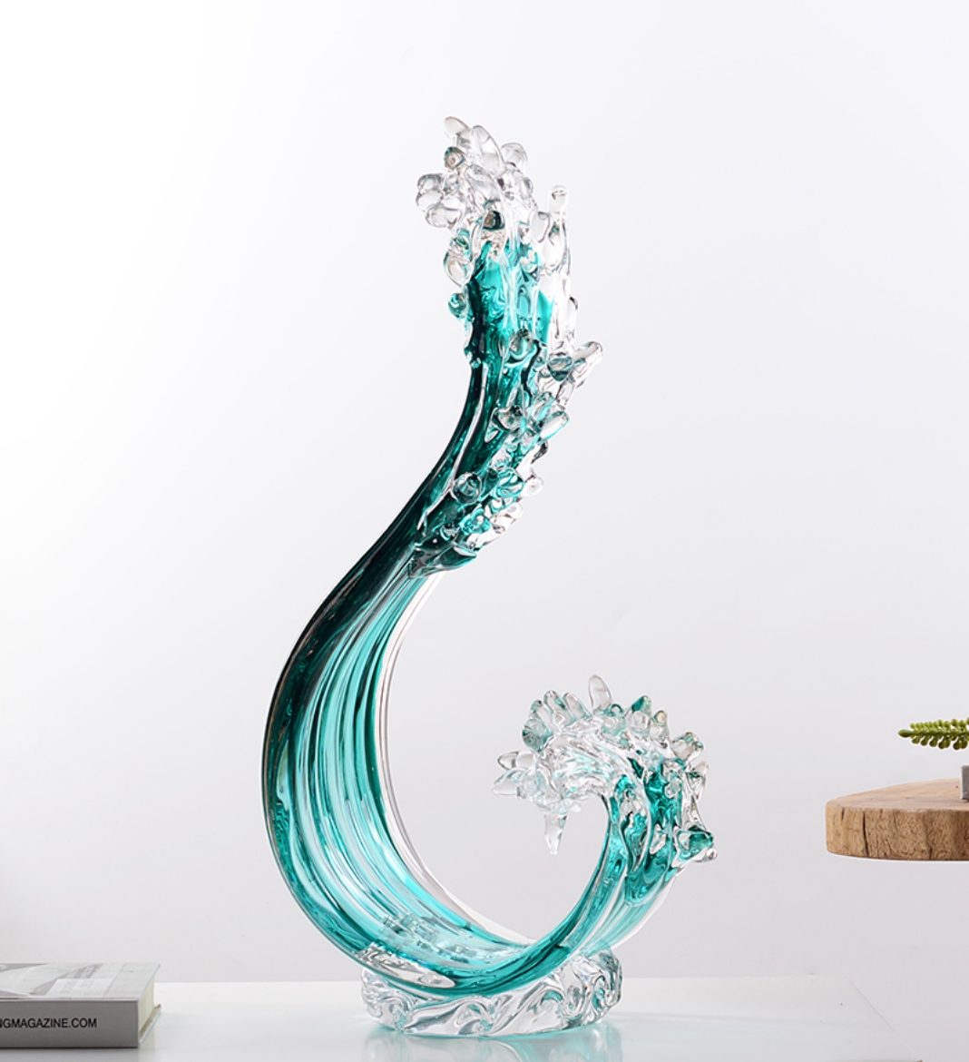 Picture of Waves Centerpiece Blue